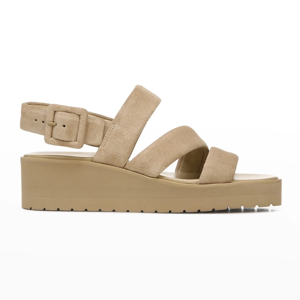 Vince Skylar Suede Strappy Wedge Slingback Sandals- NEW Sz 7